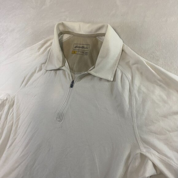 Eddie Bauer Travex Pullover Mens TXL Beige Active Fit FreeDry 1/4 Zip Hiking XLT - Picture 3 of 11